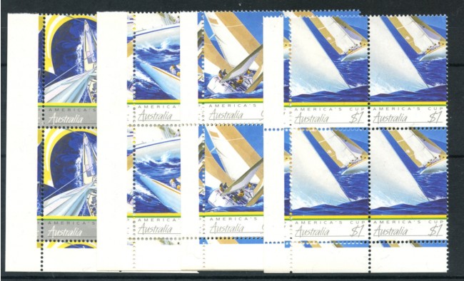 1987 - AUSTRALIA - LOTTO/19783Q - COPPA AMERICA 4v. - QUARTINE