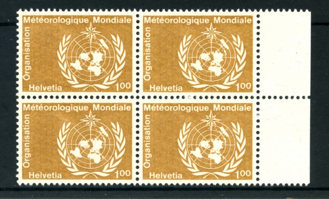 1973 - LOTTO/23978 - SVIZZERA - SERVIZIO - 100c. METEREOLOGIA - QUARTINA NUOVI