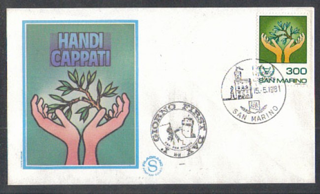1981 - LOTTO/8013ZA - SAN MARINO - DISABILI - FDC