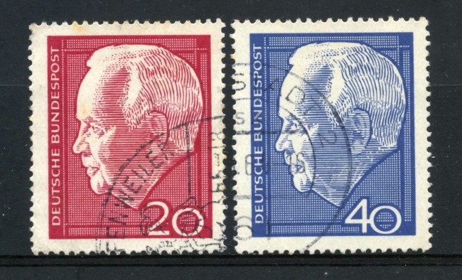 1964 - GERMANIA FEDERALE - PRESIDENTE LUBKE 2v . - USATI