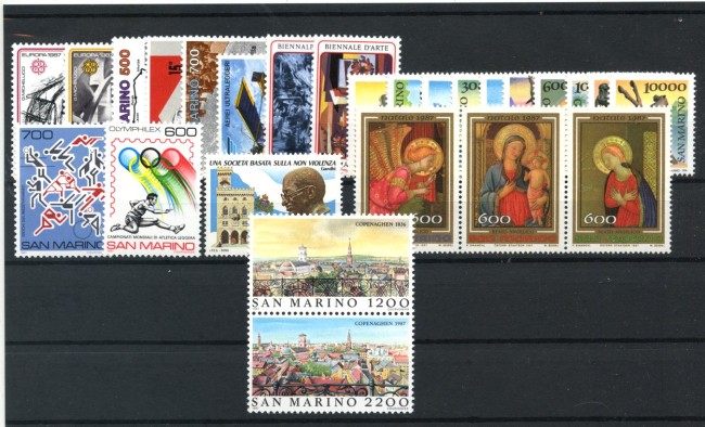 1987 - SAN MARINO - LOTTO/42973 - ANNATA COMPLETA  26v. NUOVI