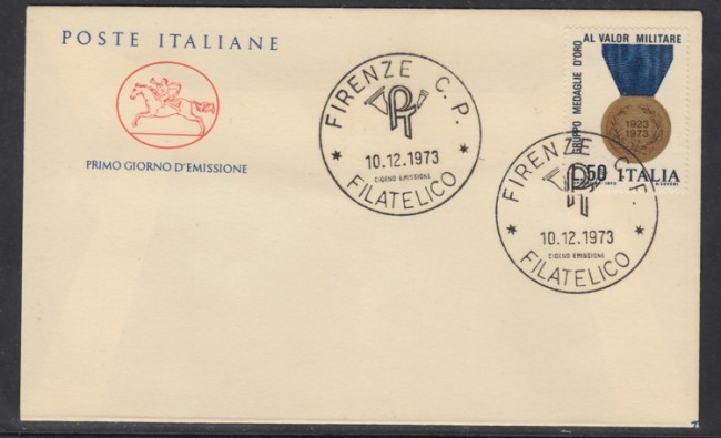 1973 - LOTTO/15356 - REPUBBLICA - MEDAGLIE AL VALORE - BUSTA FDC