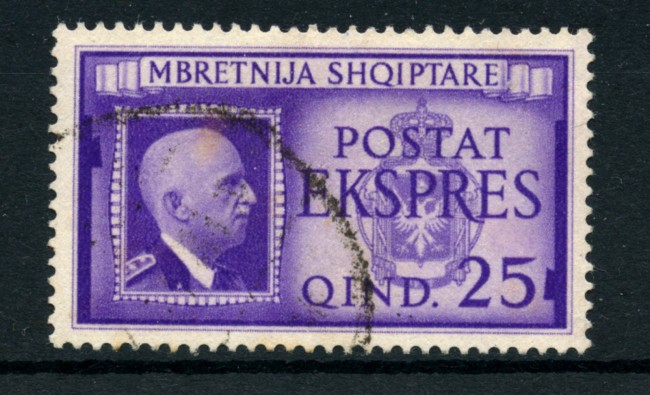 1940 - LOTTO/18727 - ALBANIA ITALIANA - 25c. ESPRESSO - USATO