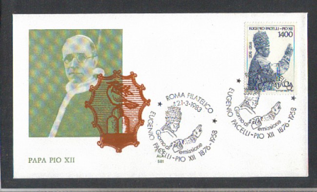 1983 - LOTTO/6784Z - REPUBBLICA - PAPA PIO XII° - FDC