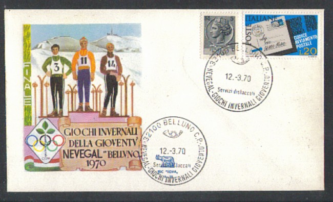 1970 - LBF/3717 -  ITALIA - BELLUNO GIOCHI INVERNALI