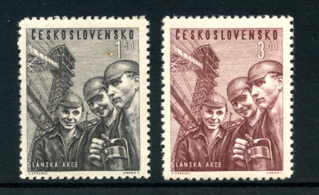 1951 - LOTTO/21219 - CECOSLOVACCHIA - MINATORI 2v. - NUOVI