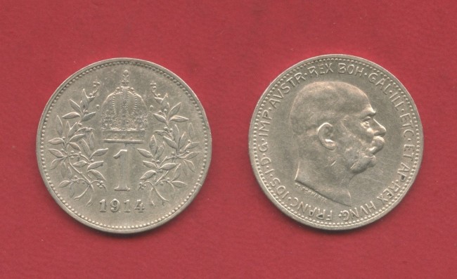 1914 - AUSTRIA - LOTTO/M43064 - 1 CORONA ARGENTO FRANCESCO GIUSEPPE