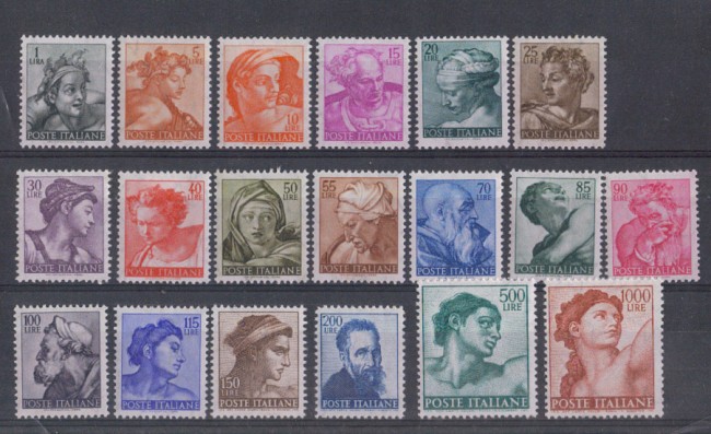 1961 - LOTTO/6365 - REPUBBLICA - MICHELANGIOLESCA 19v.