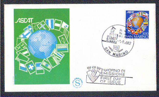 1982 - LOTTO/8029ZA - SAN MARINO - ASCAT - FDC