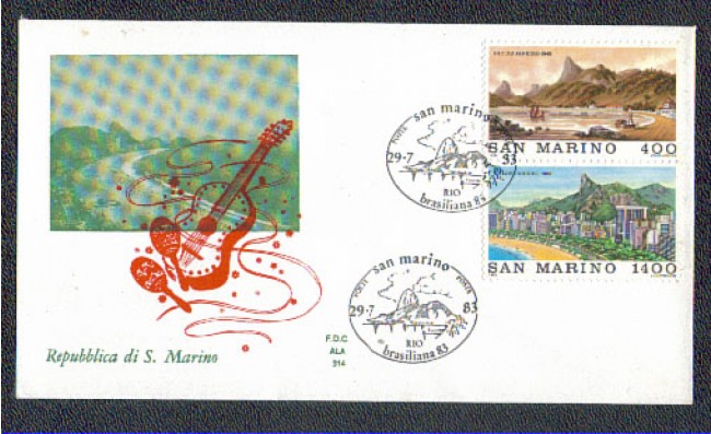 1983 - LOTTO/8039Z - SAN MARINO - BRASILIANA 83 - FDC