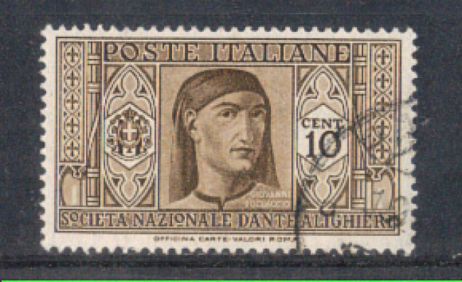 1932 - LOTTO/REG303U - REGNO - 10c. DANTE/ BOCCACCIO - USATO