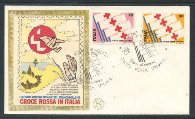 1980 - REPUBBLICA - CROCE ROSSA - BUSTA FDC FILAGRANO - LOTTO/27400