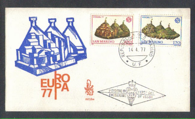 1977 - LOTTO/7974Z - SAN MARINO - EUROPA - FDC