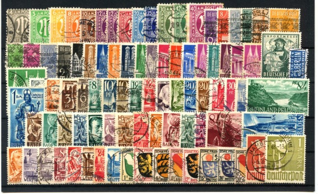 1945/48 - GERMANIA OCCUPAZIONI - LOTTO/42967 - INSIEME DI 90 FRANCOBOLLI  USATI