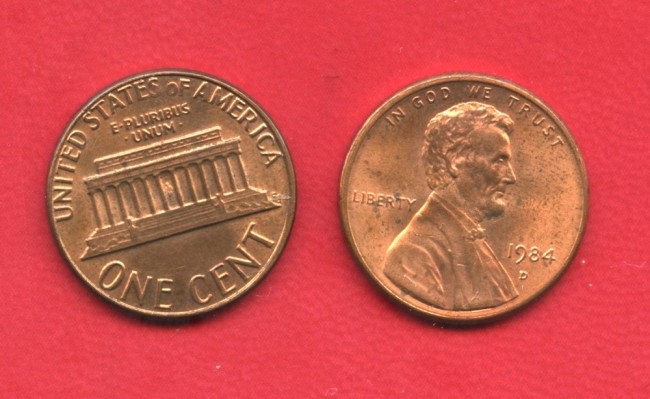 1984D - STATI UNITI - 1 CENT. LINCOLN - LOTTO/M26226