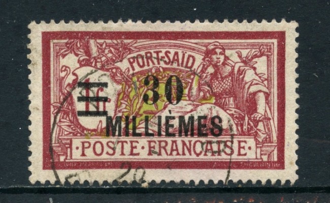 1924/25 - PORTO SAID - 30m. su 1 Fr. VINACEO - USATO - LOTTO/27034