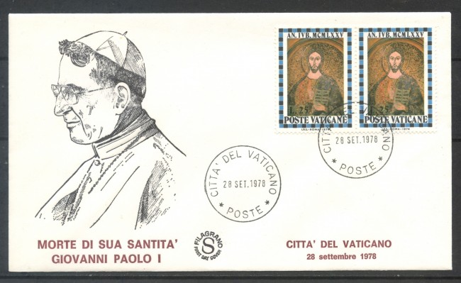 1978 - CITTA' DEL VATICANO - MORTE DI PAPA GIOVANNI PAOLO I° - BUSTA - LOTTO/31730