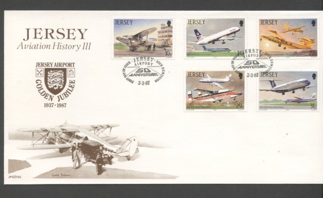 1987 - JERSEY - LOTTO/41508 - STORIA DELL'AVIAZIONE  BUSTA FDC