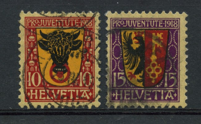 1918 - LOTTO/22251 - SVIZZERA - PRO JUVENTUTE 2v. - USATI