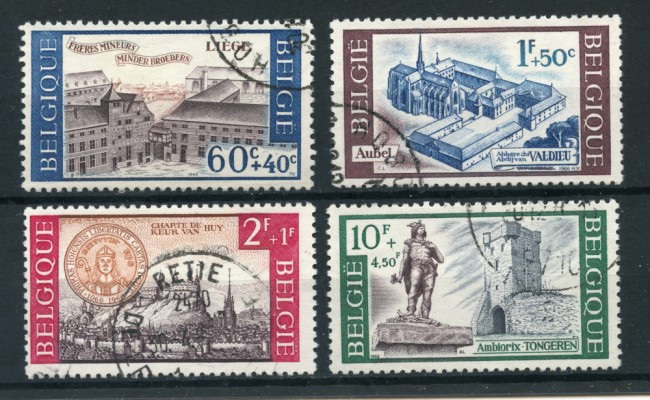 1966 - BELGIO - LOTTO/24412 - MONUMENTI CELEBRI 4v. - USATI