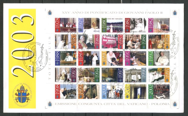 2003 - VATICANO - BUSTA CELEBRATIVA DI S.S. G.PAOLO II° - LOTTO/36777