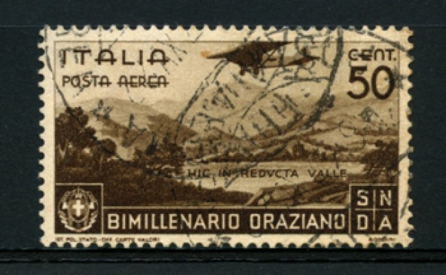 1936 - LOTTO/12824 - REGNO - 50c. POSTA AEREA BIMILLENARIO DI ORAZIO - USATO