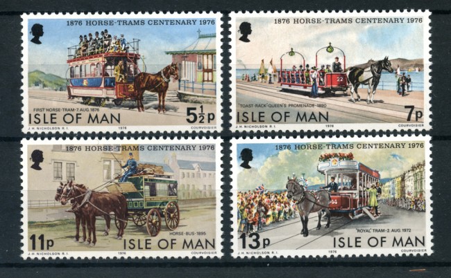 1976 - LOTTO/22904 - ISOLA DI MAN - TRAMVIE 4v. - NUOVI