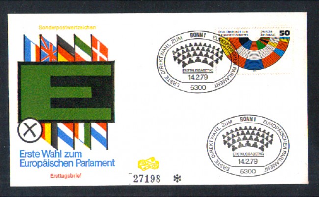 1979 - LOTTO/10963 - GERMANIA FED. - PRIME ELEZIONI PARLAMENTO EUROPEO - BUSTA FDC