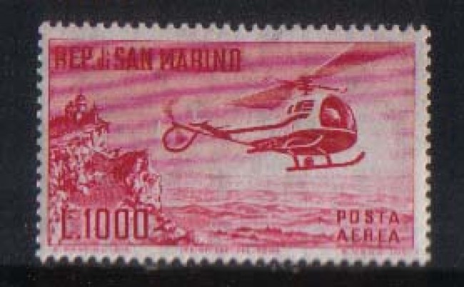 1961 - LOTTO/2646  - SAN MARINO -  1000 LIRE ELICOTTERO NUOVO