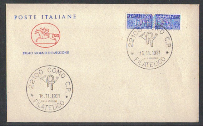 1981 - LOTTO/6757ZC - REPUBBLICA - 900 L. PACCO CONCESS. FDC