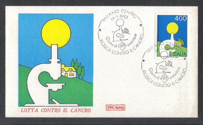 1983 - LOTTO/6777Z - REPUBBLICA - LOTTA AL CANCRO - FDC