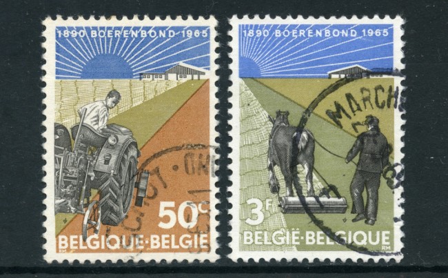 1965 -BELGIO - LOTTO/24402 - 75° FEDERAZIONE AGRICOLA 2v. - USATI