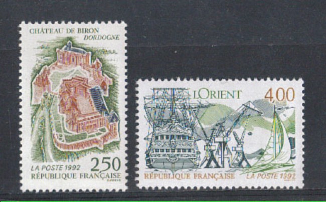1992 - LOTTO/5259 - FRANCIA - SERIE TURISTICA 2v. NUOVI