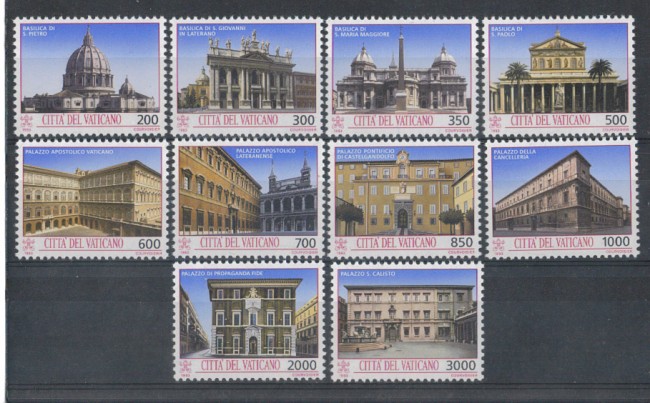 1993 - LOTTO/5777 - VATICANO - TESORI D'ARTE 10v. - NUOVI