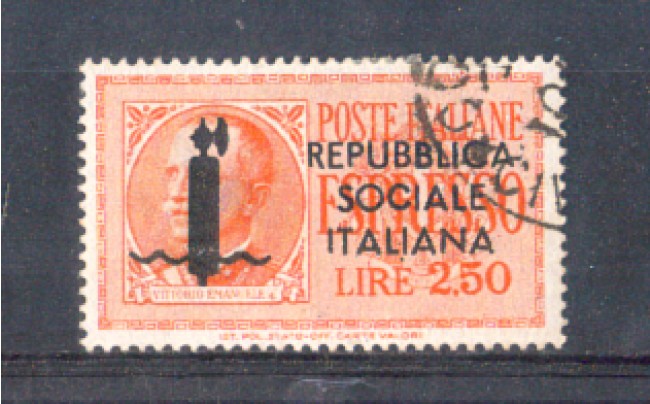 1944 - LOTTO/RSIE22U - RSI - 2,50 LIRE ESPRESSO USATO