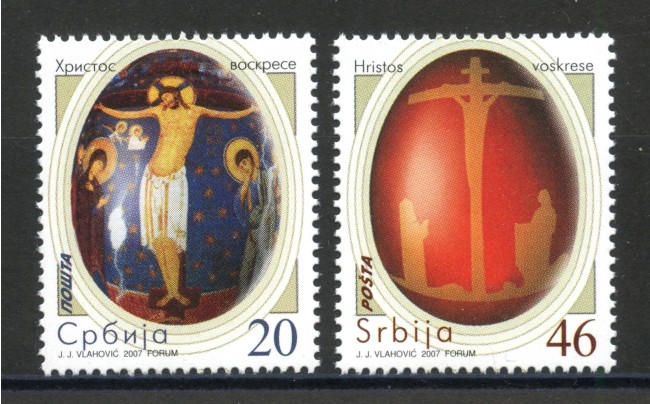 2007 - SERBIA REPUBBLICA - PASQUA  2v. - NUOVI - LOTTO/35050