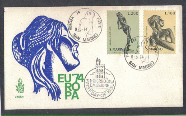 1974 - LOTTO/7950Z - SAN MARINO - EUROPA - FDC