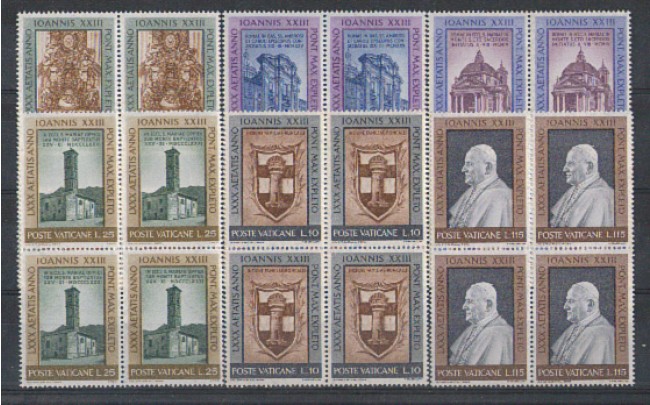 1961 - LOTTO/5879Q - VATICANO - 80° GENETLIACO GIOVANNI XXIII° - QUARTINE