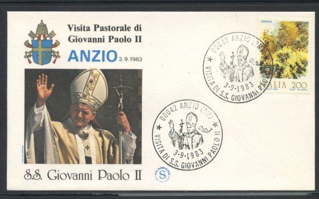 1983 - ITALIA - ANZIO (RM) - VISITA DI S.S. GIOVANNI PAOLO II° - LOTTO/31173