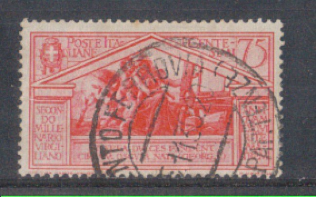 1930 - LOTTO/REG287U - REGNO - 75c. VIRGILIO - USATO