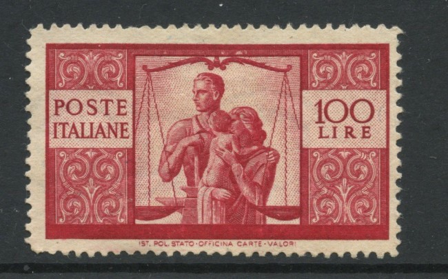 1945 - REPUBBLICA - LOTTO/43332 - 100 LIRE DEMOCRATICA NUOVO SENZA GOMMA