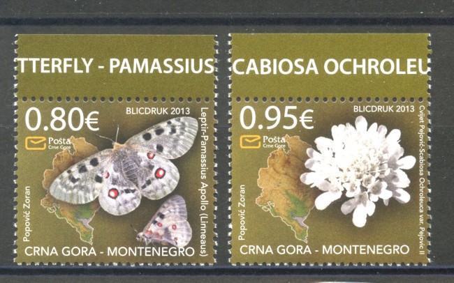 2013 - MONTENEGRO REPUBBLICA - FLORA E FAUNA 2v. - NUOVI - LOTTO/34936