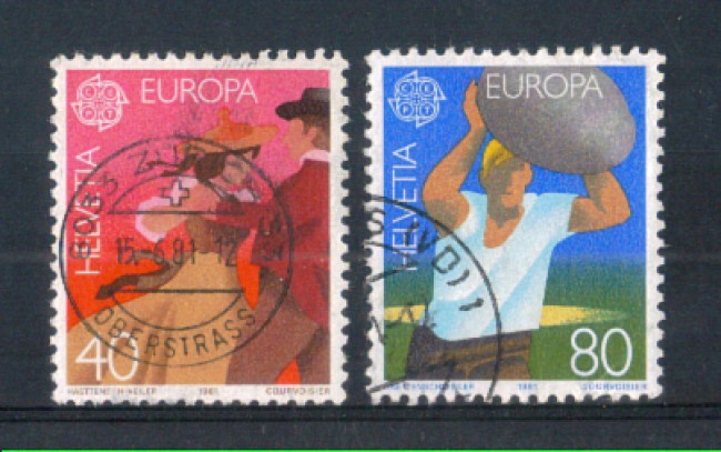 1981 - LOTTO/SVI1127CPU - SVIZZERA - EUROPA 2v. - USATI