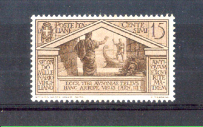 1930 - LOTTO/11309 - REGNO - 15 c. BIMILLENARIO DI VIRGILIO - NUOVO