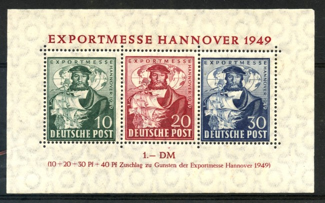  1949 -  GERMANIA BIZONA - FIERA DI HANNOVER FOGLIETTO - TRACCIA LINGUELLA - LOTTO/3641