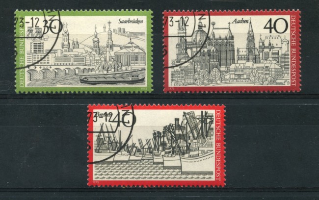 1973 - LOTTO/18936U - GERMANIA FEDERALE - VEDUTE DI CITTA' 3v. - USATI