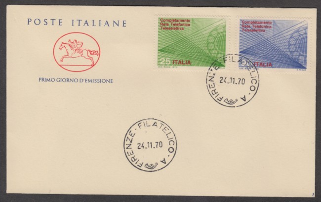 1970 - LOTTO/15387 - REPUBBLICA - COMPLETAMENTO TELESELEZIONE - BUSTA FDC