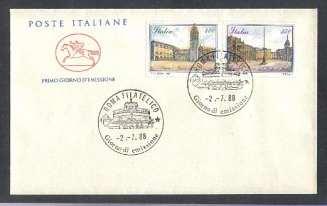 1988 - LOTTO/6903ZC - REPUBBLICA - PIAZZE D'ITALIA 2° - FDC