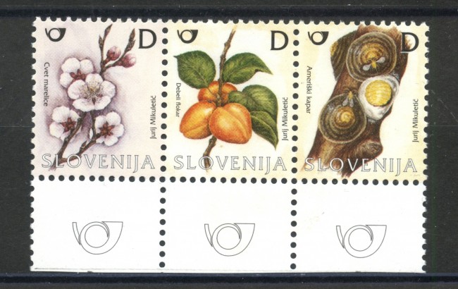 2005 - SLOVENIA - FRUTTA ALBICOCCA  3v. - NUOVI - LOTTO/34285