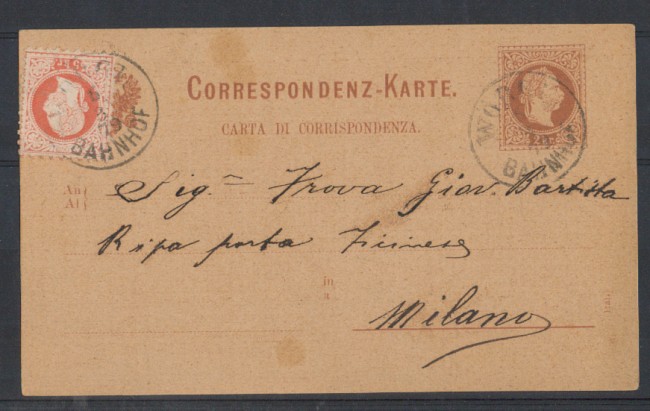 1879 - LBF/1996 - AUSTRIA - CARTOLINA POSTALE  USATA DA 2 Kr.